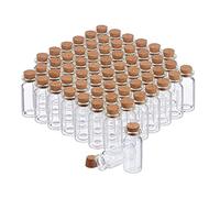 480 Mini recipientes de Cristal con tapón de Corcho, Especieros pequeños, 10ml, Transparente