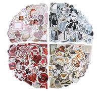 480 pegatinas autoadhesivas, vintage, impermeables, estéticas, retro, estéticas, nostálgicas, para botellas de agua, álbumes de recortes, portátiles, fundas para teléfono móvil, bicicleta