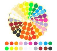 480 puntos gomets colores surtidos, 50 mm pegatinas redondas, gomets colores surtidos, pegatinas coloress, mini pegatinas, puntos marcadores, pegatinas redondas para oficina, hogar, escuela