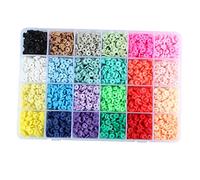 4800 Piezas de Arcilla Polimérica 6mm (0.24") - 24 Colores Brillantes para Pendientes Hawaianos, DIY Joyería y Manualidades