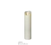 48003 Sompex Shine LED Vela Multi LED Tecnología Cera Real Ø 5cm Marfil H 20cm