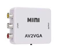 480P Mini Composite AV to VGA Adapter, Mini VGA to Video Converter, TV Set Top Box Audio Video Converter, AV to VGA Adapter para VCD DVD Webcam Set Top Box