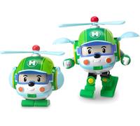 4891813542070 Exost Robocar Poli - Figura transformable Héli - Robot o Helicóptero - 10 cm - Juego Infantil