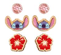 (48A) Disney - Lilo & Stitch Multicoloured Enamel Costume 3 St Earring ACC NUEVO