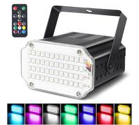 48Led Estroboscopica Discoteca con Mando, Luces Estroboscópicas Flash Color para Fiestas, Luz Stroboscope Activada Sonido