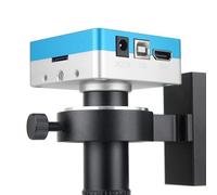 48MP 4K USB HDMI Digital Video Monocular Microscopio Cámara Continus Zoom 130X 180X C-Mount Lente for soldar Herramientas de reparación de teléfonos (Color : F Only Camera)
