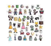 48pcs/set Super Mario Bros Minifigure Toys Doll Figures Model Ornament Birthday Cake Topper Gifts Home Decoration