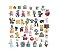 48pcs/set Super Mario Bros Minifigure Toys Doll Figures Model Ornament Birthday Cake Topper Gifts Home Decoration 25-26