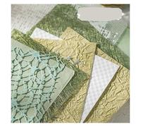 48Pcs Vintage Mixed Special Paper Gauze Scrapbooking Decorate Supplies DIY Junk Journal Planner Collage Background(Green)