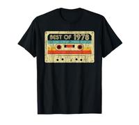 48th Birthday Best of 1978 Retro Bday Cassette Tape Vintage Camiseta