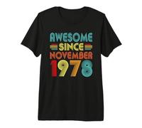 48th Birthday Idea Awesome Since November 1978 48 Years Old Camiseta Premium