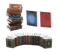 48uds Libros de Casa de Muñecas en Miniatura a Escala 1:12, Libros en Miniatura Atemporales Surtidos Accesorios de Decoración de Casa de Muñecas para Juegos de Simulación de Navidad