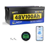 48V 100Ah Batería de Litio para Carro de Golf, con Bluetooth Integrado y BMS de 200A, LiFePO4 48Volt 15000+ Ciclos Profundos, Alcance de 60 Millas, Corriente de Pico de 600A para Carro de Golf