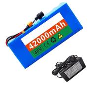48V 42AH 13S3P E-Bike Battery, Electric Scooter Battery with Charger, E-Bike Lithium-Ion Battery Pack for Ebike Motorcycle, Go-Kart, Scooter, Built-in BMS Protection