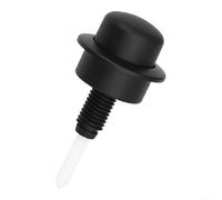 49 Botón de descarga de inodoro compatible, pieza de repuesto ABS robusta para válvula de drenaje, diseño simple de empuje con cubierta de soporte opcional para reparación de tanques (negro)