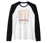 49 Cumpleaños Hombre y Mujer Regalo Vintage Año 1977 Camiseta Manga Raglan
