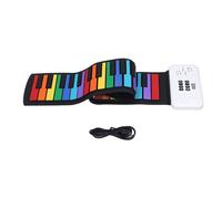 49 Key Roll Up Piano Silicona engrosada impermeable 500 mAh Colorido Música de piano electrónica plegable para niños