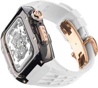 49 mm de 45 mm 44 mm Kit de modificación de la banda de goma de la caja del goma de relojes transparentes, para la serie Ultra 2 8/7/6/5/4/SE, Men Women RM Watch Clear Watep Sport Strape Reemplazo de