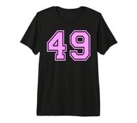 49 Número Cuarenta y Nueve Deportes Varsity College Girl Matching Camiseta Premium