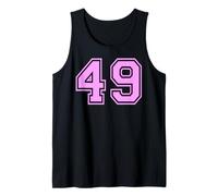 49 Número Cuarenta y Nueve Deportes Varsity College Girl Matching Camiseta sin Mangas