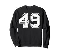 49 Número Cuarenta y Nueve Equipo Deportes Grunge Varsity Matching Sudadera