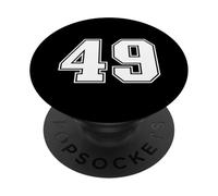 49 Número Cuarenta y Nueve Equipos Deportivos gráfico Varsity Matching PopSockets PopGrip Adhesivo