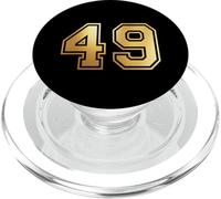 49 Número Cuarenta y Nueve Equipos Deportivos gráfico Varsity Matching PopSockets PopGrip para MagSafe