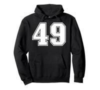 49 Número Cuarenta y Nueve Equipos Deportivos gráfico Varsity Matching Sudadera con Capucha