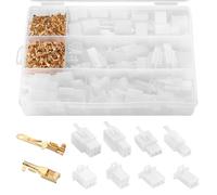 490 Pcs Kit de Conector Automotriz, 2.8mm Conector de Crimpado Conectores de Cable Eléctrico Automotriz 2 3 4 6 Pins, Terminales de Crimpado Conectores para Moto Coche Camión Scooter Barcos