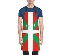 494 Delantal Chefs Bandera Del País Vasco Babero Delantal Impermeables Navidad Delantal Para Hotel, Novio, Regalos, 70X84Cm