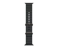 49mm black ocean band - natural titanium finish