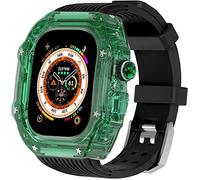 49mm Clear Transparent Case Mod Kit Men Silicone Bands,For Series 8 45mm, Hard PC Cover Replacement Strap Upgrade Rm Style Watch Accessories,For watch Series 7 44mm