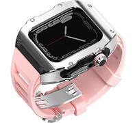 49mm Mod Kit Stainless Steel Watch Case & Rubber Band，For Ultra 49MM，Titanium Frame Soft Sport Watch Strap And Metal Buckle Rm Style Watch Accessories for Men Women