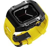 49mm Mod Kit Stainless Steel Watch Case & Rubber Band，For Ultra 49MM，Titanium Frame Soft Sport Watch Strap And Metal Buckle Rm Style Watch Accessories for Men Women