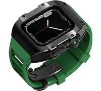 49mm Mod Kit Stainless Steel Watch Case & Rubber Band，For Ultra 49MM，Titanium Frame Soft Sport Watch Strap And Metal Buckle Rm Style Watch Accessories for Men Women