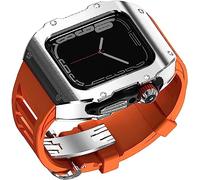 49mm Mod Kit Stainless Steel Watch Case & Rubber Band，For Ultra 49MM，Titanium Frame Soft Sport Watch Strap And Metal Buckle Rm Style Watch Accessories for Men Women