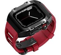 49mm Mod Kit Stainless Steel Watch Case & Rubber Band，For Ultra 49MM，Titanium Frame Soft Sport Watch Strap And Metal Buckle Rm Style Watch Accessories for Men Women