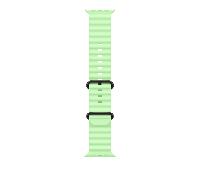 49mm neon green ocean band - black titanium finish