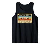 49th Birthday Best of 1977 Retro Bday Cassette Tape Vintage Camiseta sin Mangas