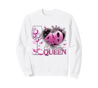 49th Birthday Queen Pink Wine 49 Years Old Women Girls Sudadera