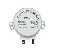 49TY, Compatible Con Galanz, Motor Síncrono For Horno Microondas De 5/6 R/min, Motor De Bandeja Giratoria De 30 V, 3 W, Eje Semicircular, Clase E