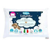 4BABIES - Almohada Bebé para cuña 50x30 cm, Almohada para Niños también Ideal para Guardería, de Fibra hipoalergénica con Revestimiento de Algodón 100% Italiano Antiácaros