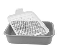 4BIG.Fun Cat Litter Tray Tray Litter Tray Litter Box Kitten - Inodoro de Limpieza de Inodoro, Color Blanco