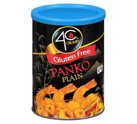 4C Premium Pan rallado sin gluten, simple Panko, 1 paquete, crujiente, sabroso y sin gluten, paquete económico