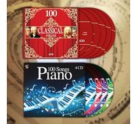 4CD 100 Songs Piano: Bach, Mozart, Chopin, Schumman - 100 piezas de música clásica, barroca, romántica, música para piano y cuerdas