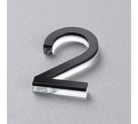 4CM/ 6CM/ 8CM/ 10CM/ 15CM Números De Casa Negros for Exteriores, Pegatinas Autoadhesivas for Puertas De Buzones, Números De Dirección De Calles for Puertas De Casas Ventanas Apartamentos(2,10CM)