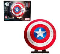 4D Build-4D Build Adult Puzzle Marvl Captain America Shield (Spin Master 6070929)