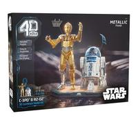 4D Build-4D Build,C-3PO y R2-D2 coleccionables de Star Wars, Juguetes de construcción, Rompecabezas en 3D para Adultos y Adolescentes, 416 Piezas, a Partir de 12 años (Spin Master 6074268)