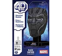 4D Build - Busto Marvel Black Panther - Maqueta 3D detallada de cartón de alta calidad, 82 piezas, para los fans de la serie de superhéroes a partir de 12 años