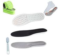 4D Cloud Technology Insole Super Soft, Besaturate 4d Plantillas UltraComfort, Plantilla de Masaje para Soporte de Pie y Articulaciones (Negro Gris A, 35-36)